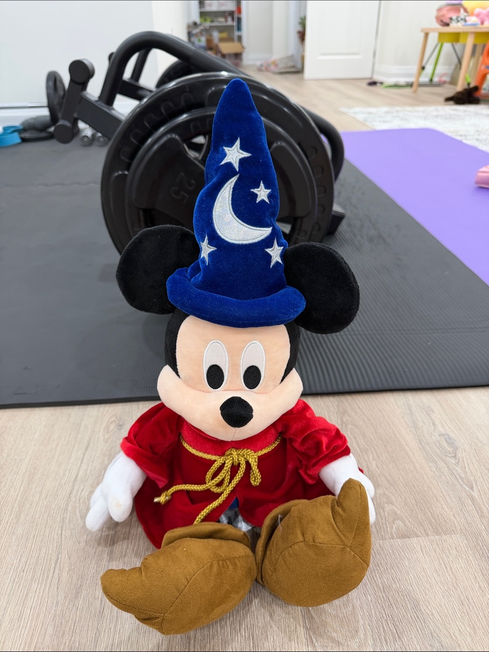 Disney Mickey Sorcerer Plush Costume in Blue, Red, Gold and Brown